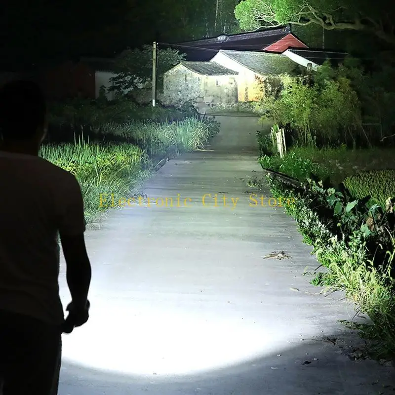 USB -Zoom LED TORCH Нет батареи с USB -выводом для людей, работающих HU8D