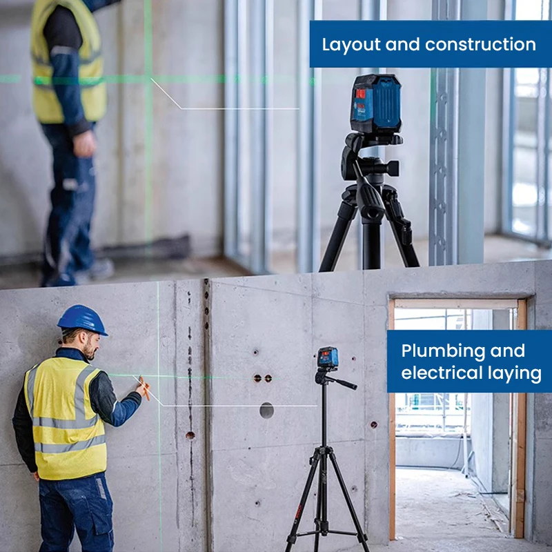 Bosch GLL 50G Professional Laser Level Machine 2 line 15M Nivel Laser High Power Green Laser Construction Tools