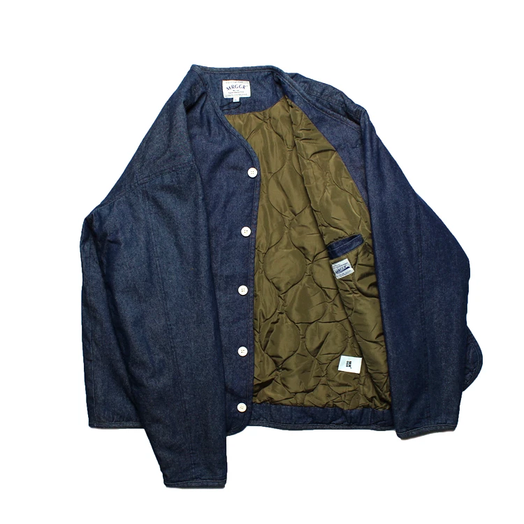 Mountain Series Khaki Lightweight Workwear Cotton Thickened Small Cotton Jacket Denim V-neck Women's Outerwear Casual Style