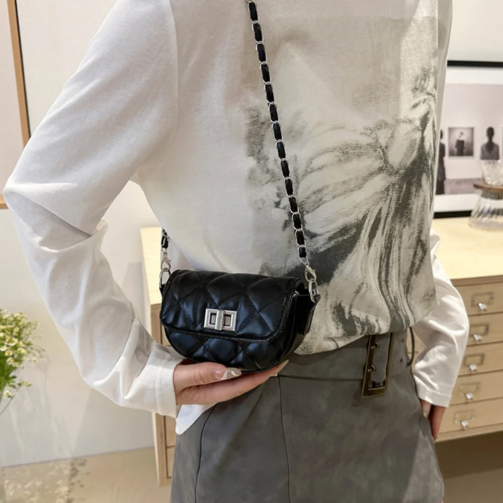 Personalized, simple and fashionable women\'s bag 2024 new casual trend small square bag versatile mini shoulder crossbody bag