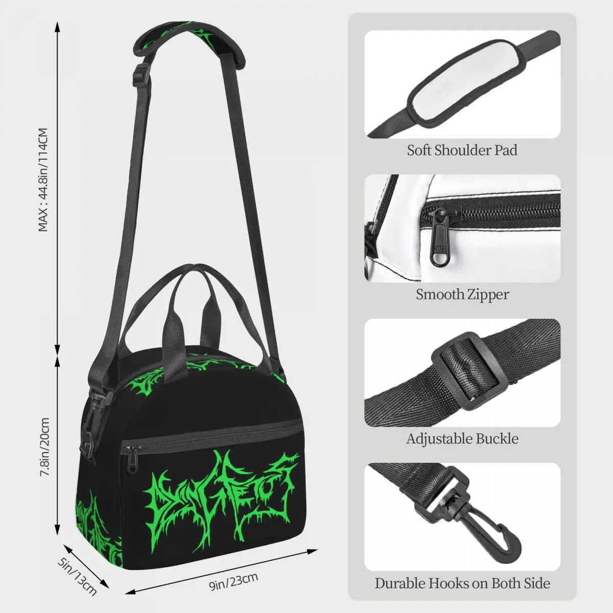 Dying Fetus Lunch Bags Insulated Bento Box Waterproof Lunch Tote Resuable Picnic Bags Cooler Thermal Bag for Woman Kids School