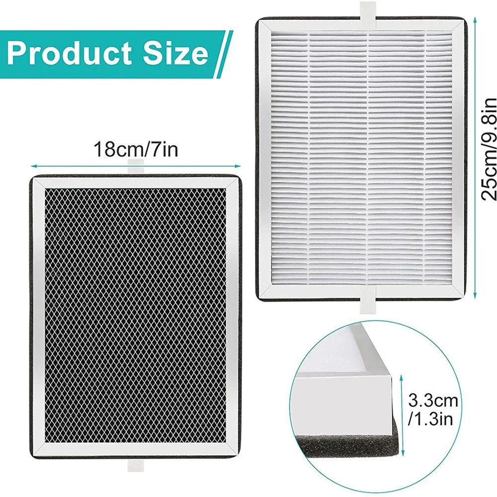 4PCS MA-25 H13 True HEPA Replacement Filter Compatible for Medify MA-25 Air Purifier, 3-In-1 Pre-Filter, True HEPA