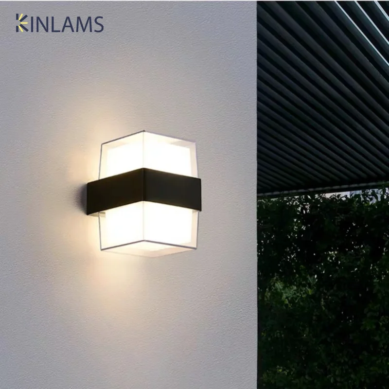 

Outdoor Courtyard Entrance Closure Wall Lamp IP56 Waterproof Balcony Corridor Wall Light Dual Head LED Simple Lightings Fixture