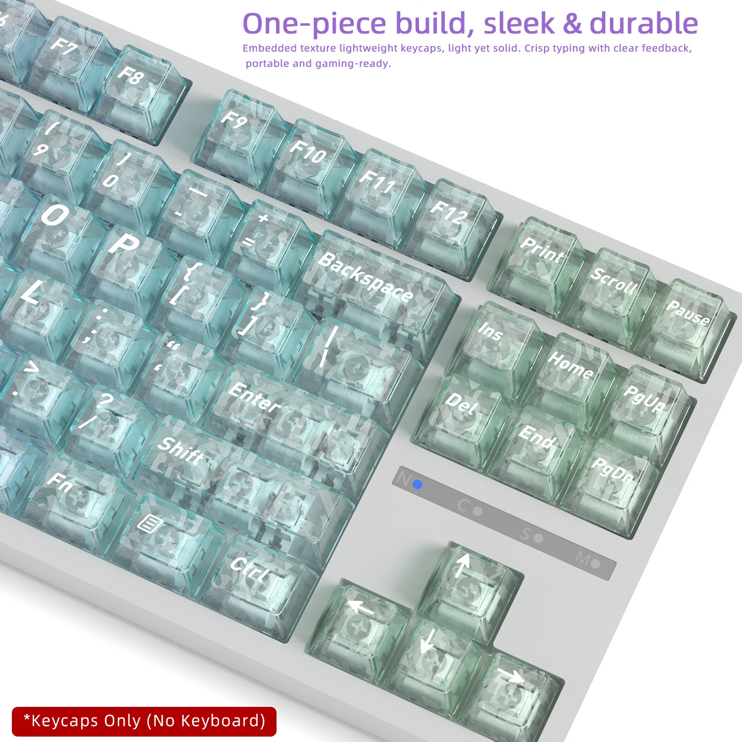 Forged Carbon Fiber Transparent Keycaps 132 Keys PC Material Cherry Profile Sikscreen Process For MX Switch Mechanical Keyboard