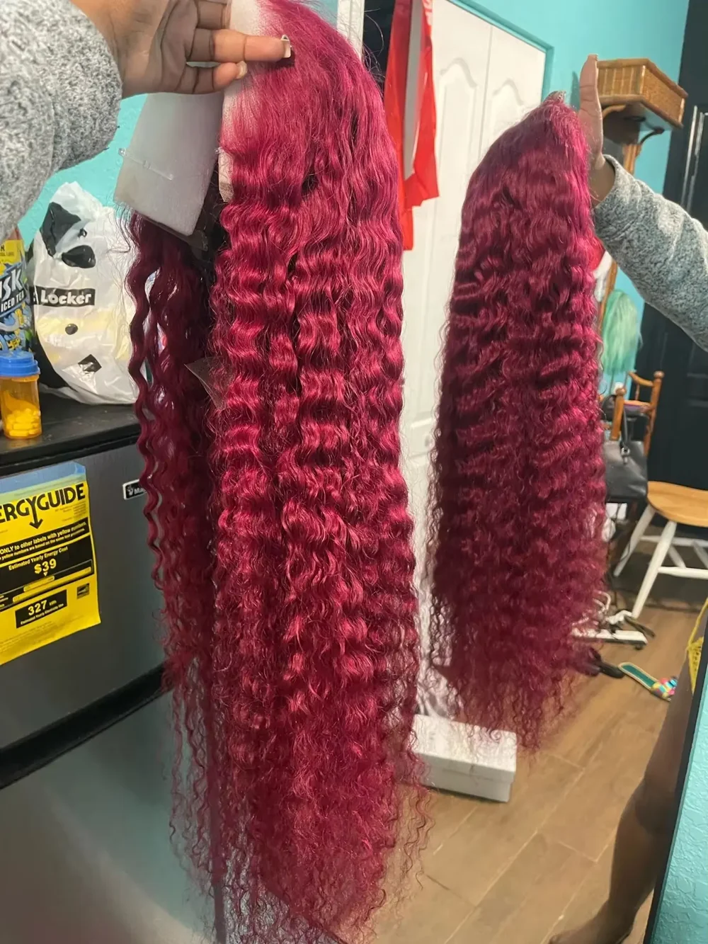 13x4 13x6 Hd الدانتيل موجة عميقة شعر مستعار أمامي 99J بورجوندي شعر بشري مجعد موجة المياه الدانتيل الجبهة الباروكات الملونة للنساء البرازيلي