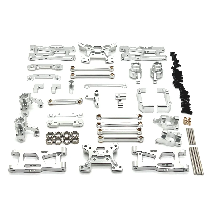 RC Auto Teile Metall Upgrade Schwinge Zugstange Lenkung Tasse Set Fit Für WLtoys 144016 144018 Fernbedienung Auto Zubehör