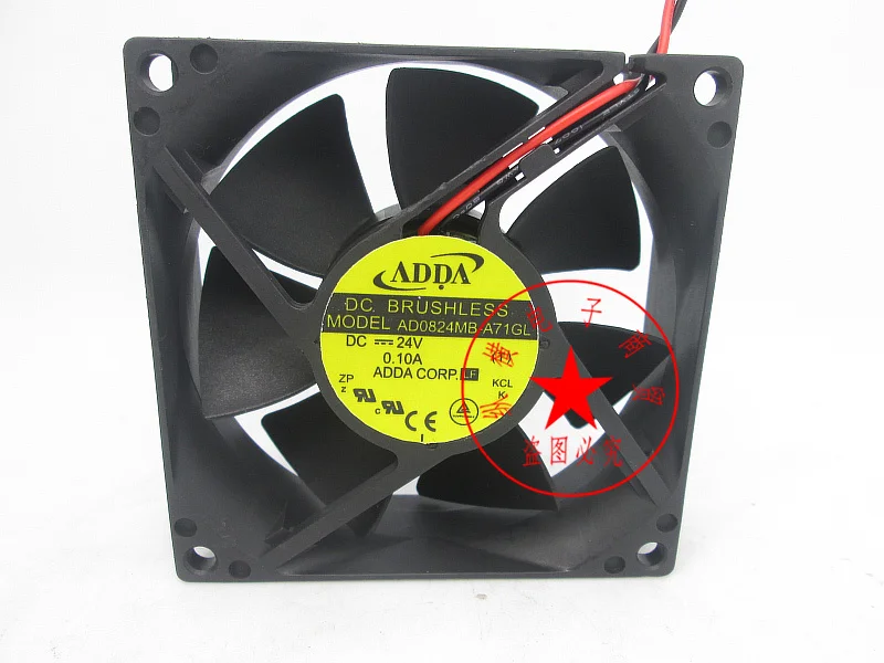 

ADDA AD0824MB-A71GL DC 24V 0.10A 80x80x25mm 2-Wire Server Cooling Fan