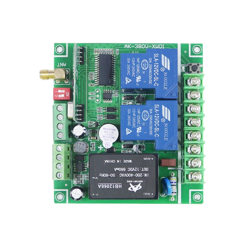 433Mhz Wireless Controller AC220-380V Module And Rreceiver 2CH For Motor