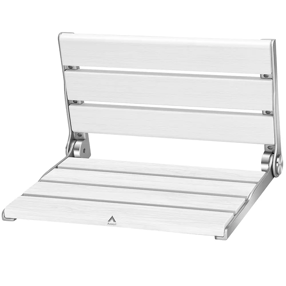 

Folding Shower Seat Wall Mounted,16In Shower Benches For Inside Shower White, Disableds, Pregnants, Maximum Load 400Lb [2025