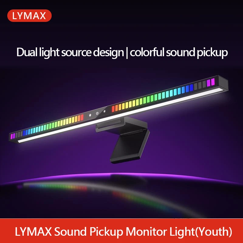 LYMAX D017 Screen Hanging Lamp Double Sided Pickup Rhythm Computer Eye-protection Light Display Hanging Lamp