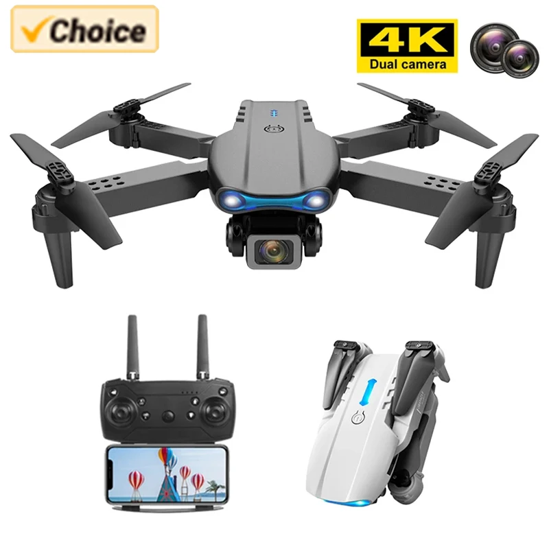 E99 RC Mini Drone 4K With WiFi Aerial Photography Dual Camera Helicopter Remote Control  Foldable Quadcopter Dron Toys Gift