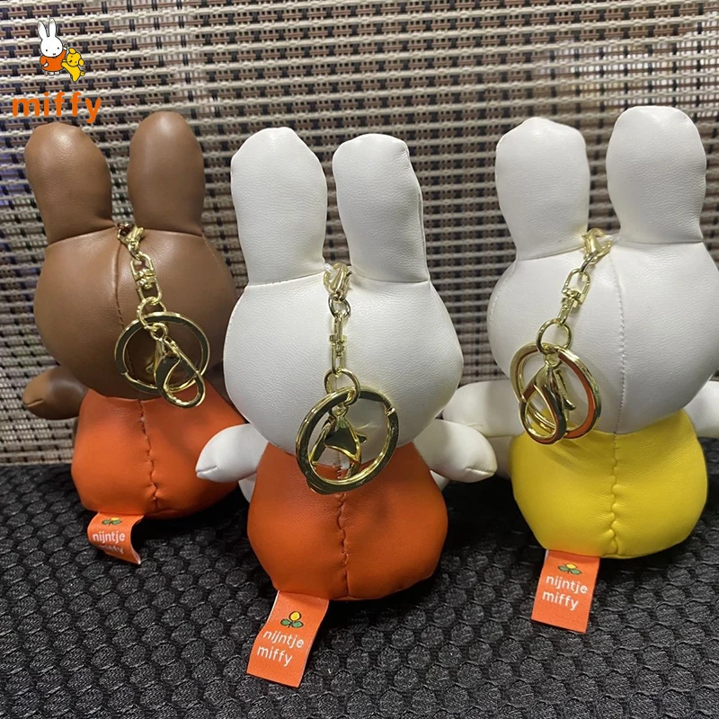 Muñeco de peluche Kawaii Miffy, mochila de juguete de peluche de PU con dopamina de dibujos animados, accesorios de Anime de moda delicada, regalos de cumpleaños perfectos para niñas