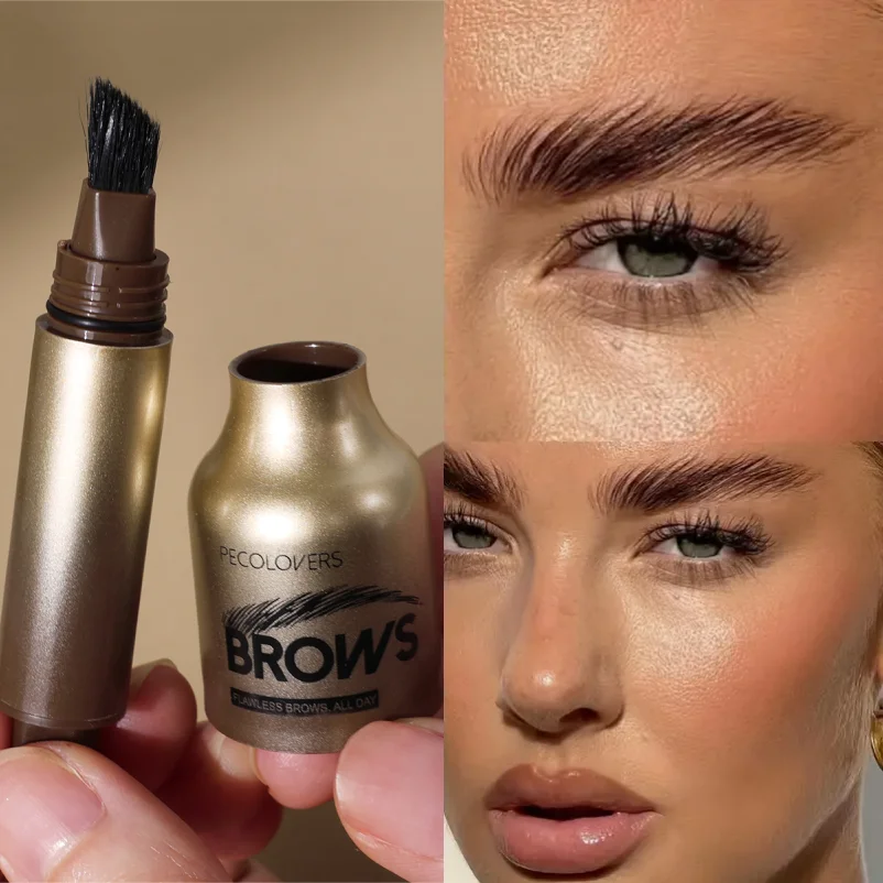 1pc 3D Wild Eyebrow Pencil Microblading Eyebrow Tint Pen Square Angled Brush Brow Dye Cream Anti-smudge Waterproof