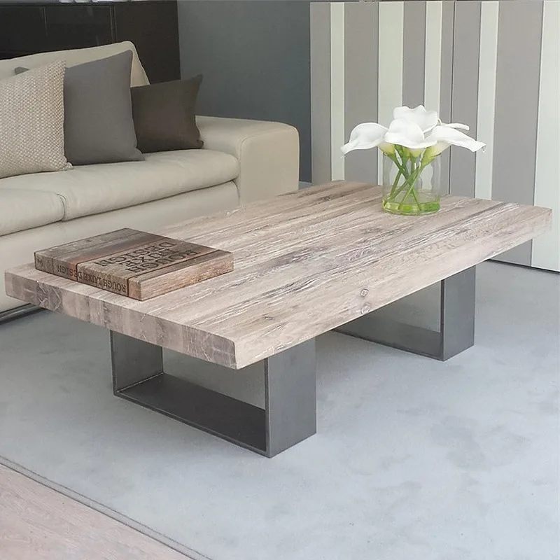 طاولة القهوة الخشبية الصلبة الرجعية الريفية الأمريكية الرجعية فيلا قديمة وابي طاولة شاي الرياح الرملي