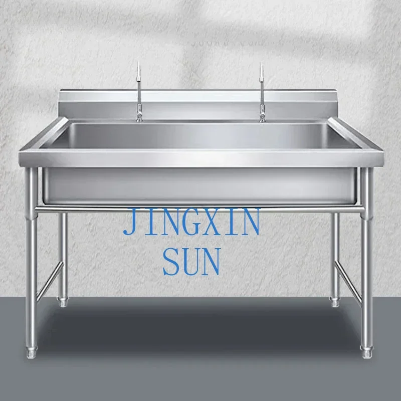 Long - lasting Commercial Stainless Steel Kitchen Sinks for Restaurant Integrated Single Washing Sinks School Custom Wash Basin