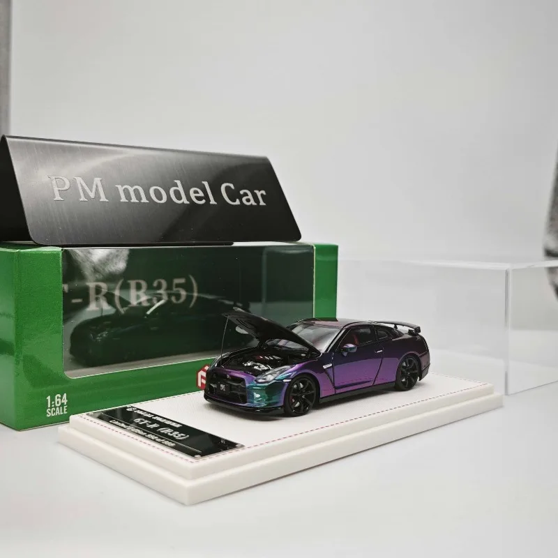 In stock 1:64 GTR35 bare car with openable cover for collection imitation car model imitation figurine high-end gift, boy toy
