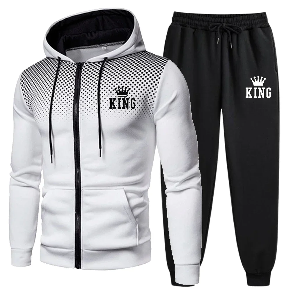 Autumn Winter Men Hoodies Versatile Men's Zipper Sweatshirts Fashion Outdoors Jogging Pants Tracksuit Comfortable Daily Quality