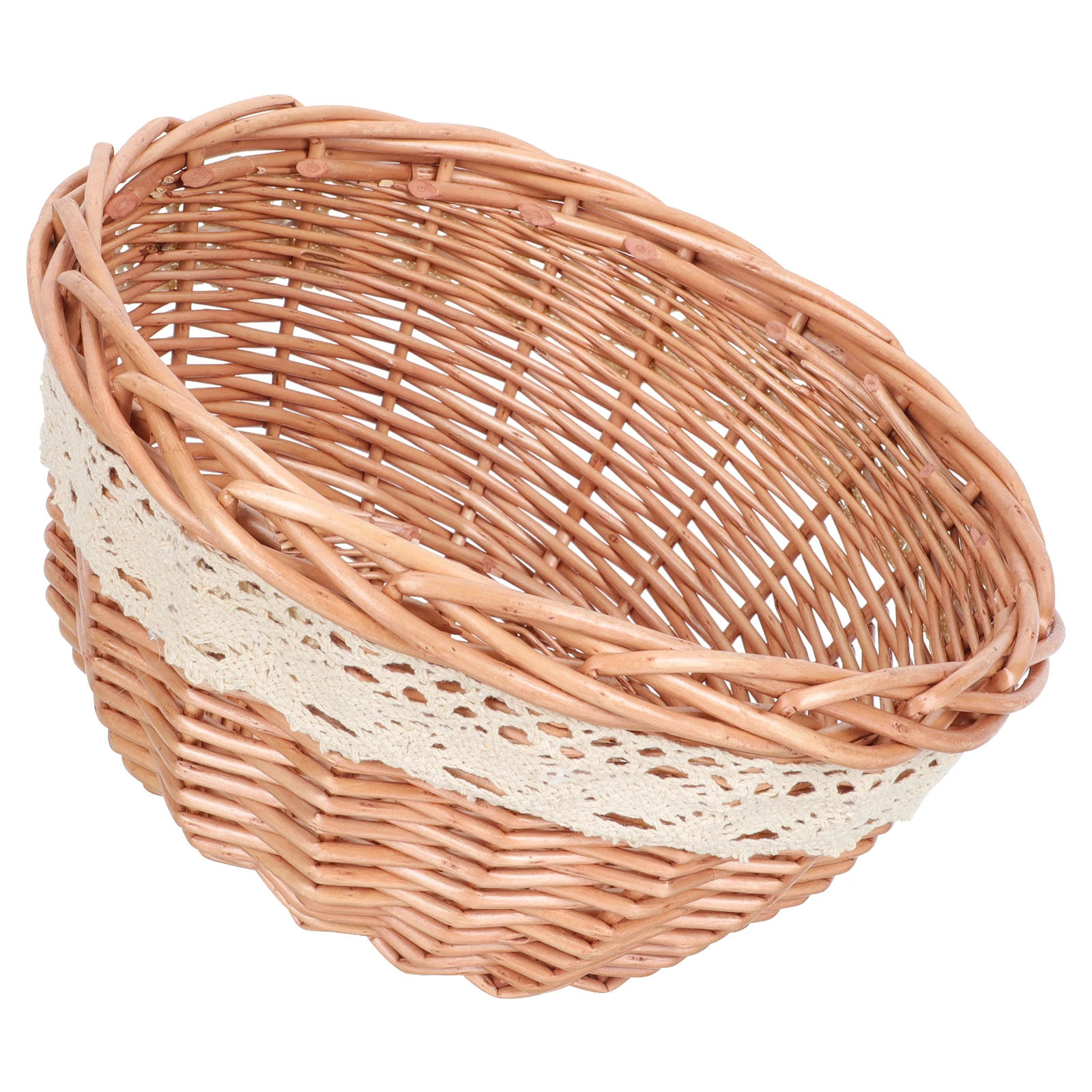 

Retro Woven Food Cover Bread Protector Tea Pizza Domes Wood Color Dust Proof Home Kitchen Restaurant Pastry Decorative Cake