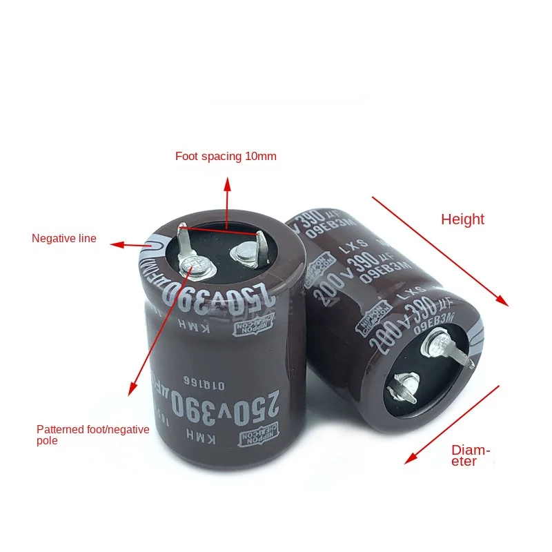 1PCS 250V390uf capacitor 200V390UF Japan Black Diamond 22x25/30 25X25/30 30X25/30mm