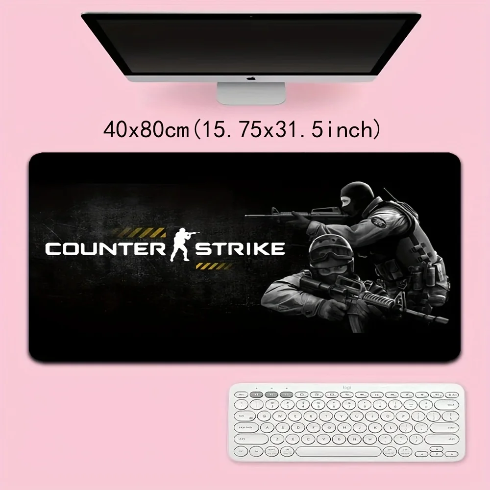 1 шт. резиновый коврик для мыши Counter Strike, нескользящий настольный коврик для геймеров, офисный и домашний декор, стильный эстетический защитный коврик, мультикончик