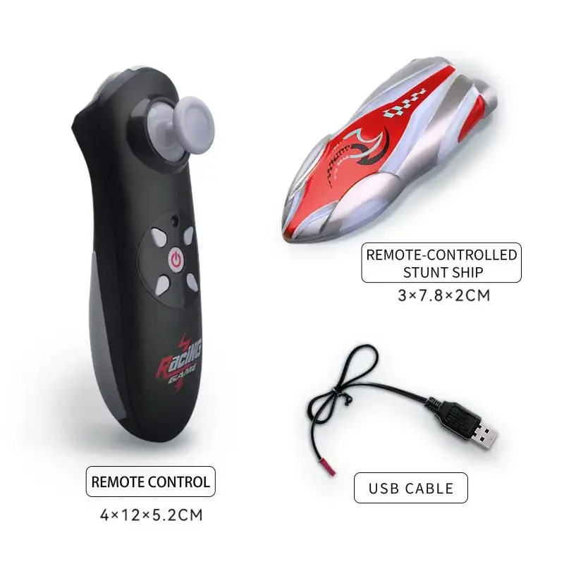 2.4G Mini RC Stunt Roll Boot Koel Licht Draaibaar Onderwater Afstandsbediening Speedboot Kinderen Zwembad Competitie Spel Speelgoed Jongen Geschenken