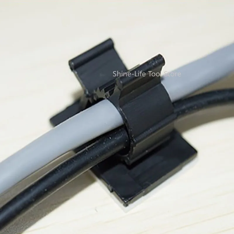8-25.4mm Nylon Buckle Clips Self Adhesive Adjustable Cable Clips Four Adjustable Sections Tidying Wiring Cable Tool