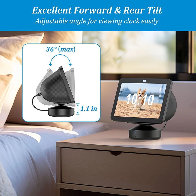 قاعدة بطارية محمولة من PlusAcc ، محطة إرساء لعرض الصدى 8 الجيل الثالث ، شاحن ، مكبر صوت ذكي من أمازون ، حامل