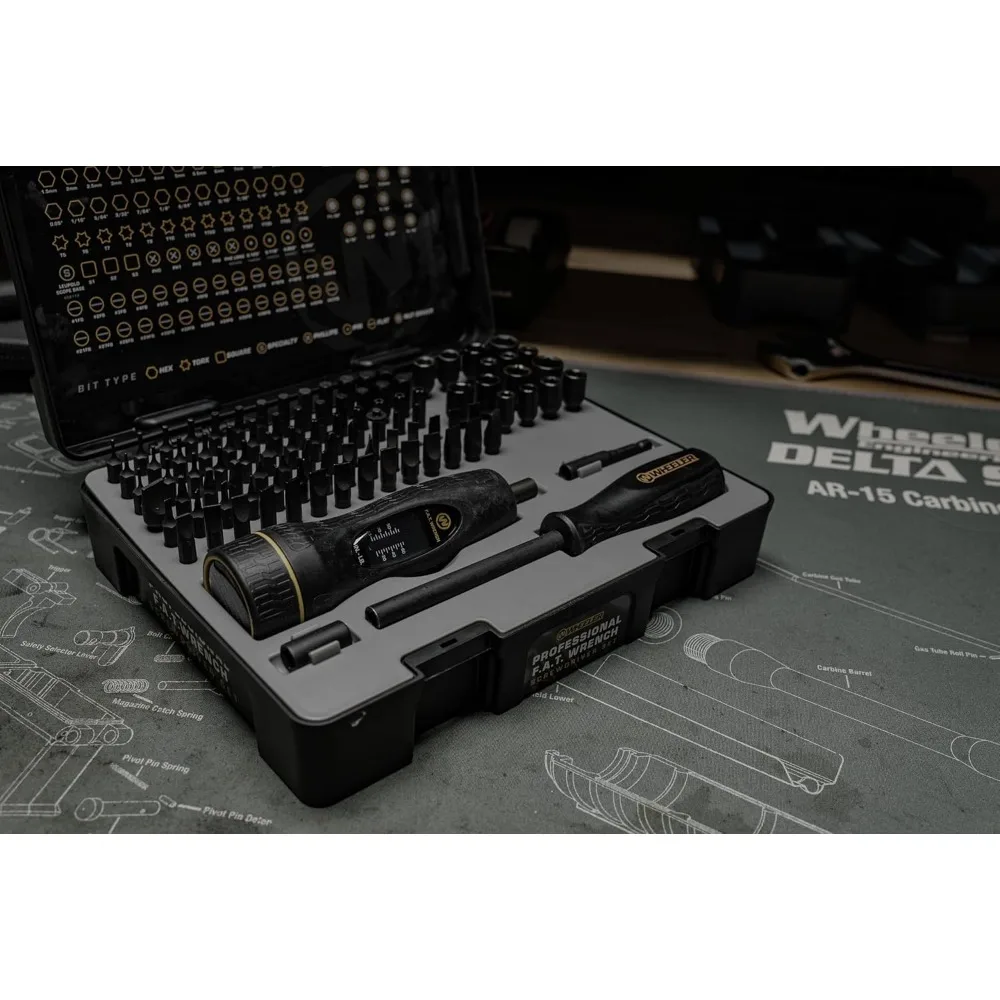 Conjunto completo de chave de fenda de 100 peças com construção de aço, incluindo tamanhos métricos e padrão, completo com estojo de armazenamento