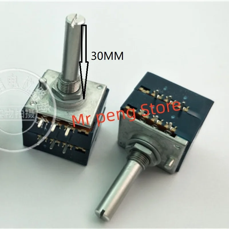 

2pcs for ALPS 27 dual potentiometer B10K handle length 30MM round with midpoint