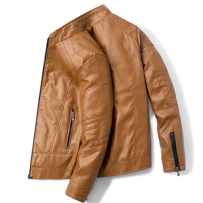 

Зимняя мужская осенне-зимняя куртка Молодежная красивая кожаная куртка Модный корейский стиль Новая повседневная куртка