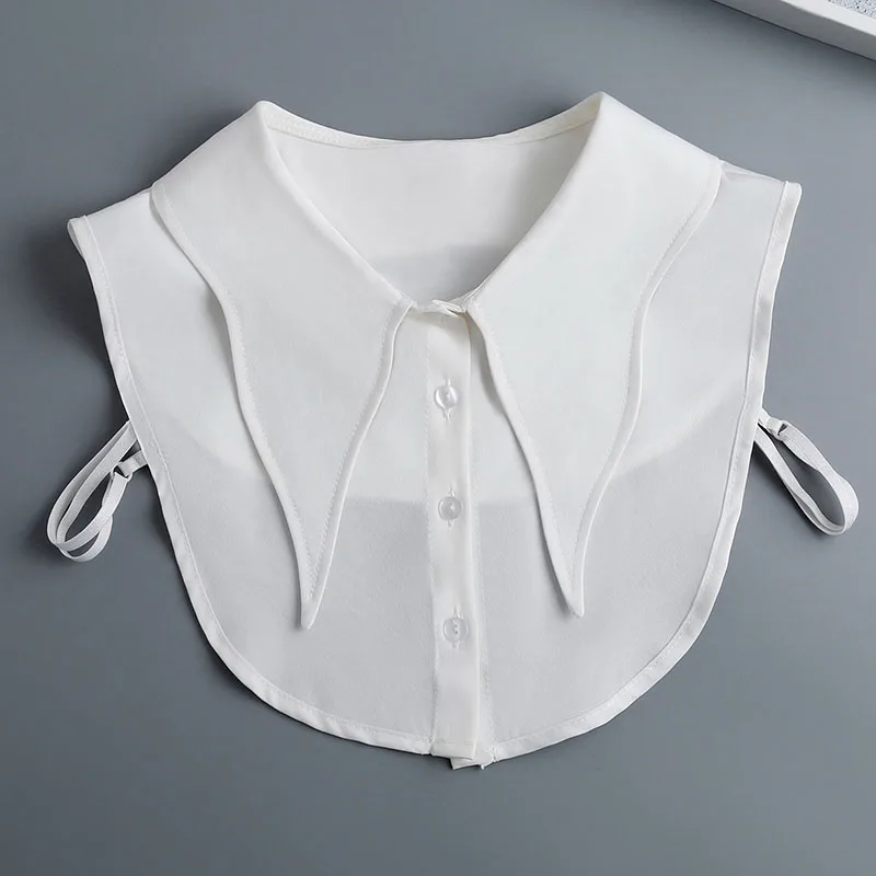 

Lapel Half Shirt Fake Collar for Women Blouse Tops White False Collar Sweater Shirt Detachable Collars Clothing Accessories