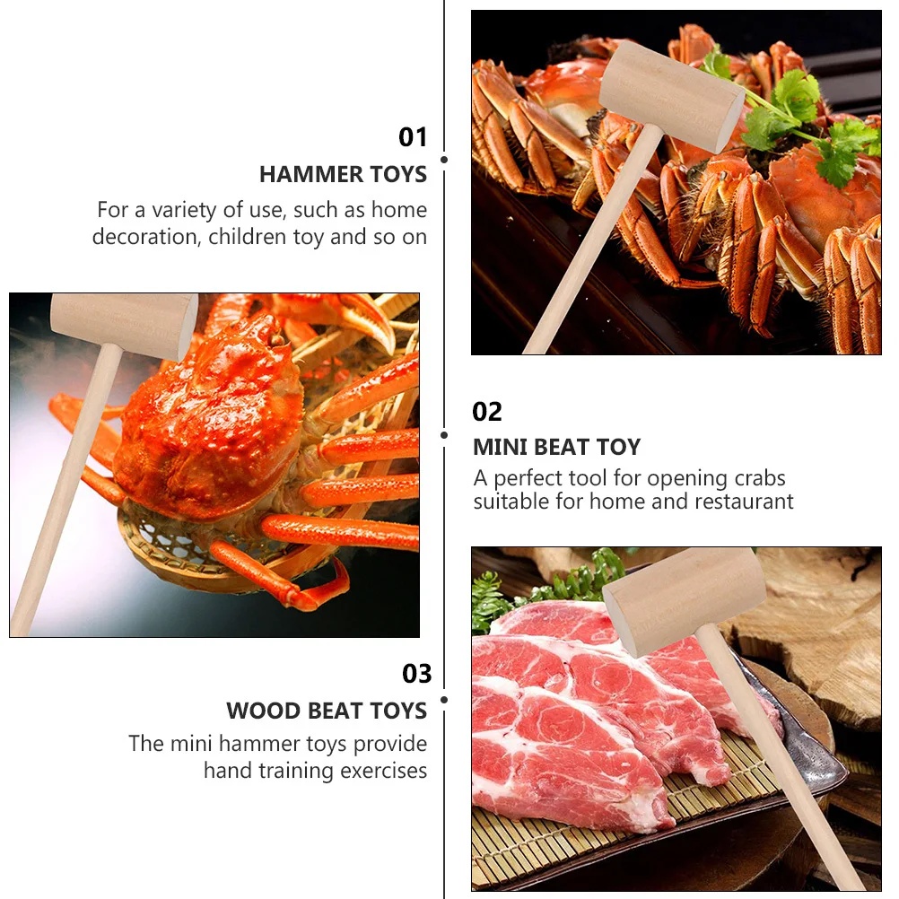 20 stuks mini houten hamers massief hamer thuis restaurant keuken helper baby spiertraining hamer educatieve houten hamer