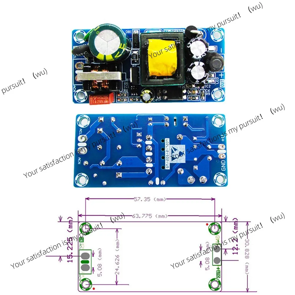 50W switching power supply board 12V, 1/2/4/6/8A switching power supply module bare board AC-DC 110/220