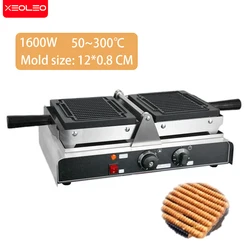 XEOLEO-Electric Waffle Maker, batatas fritas Waffle Stick Machine, forma de rosca, antiaderente, 1600W