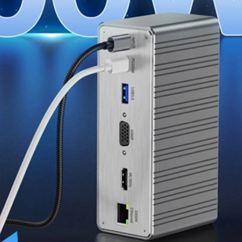 

1 шт. Док-станция 3-в-1 USB-C — многопортовый концентратор с 1000M RJ45, SD/TF, VGA, PD100W, для MacBook, ноутбуков, iPad, Huawei и ПК