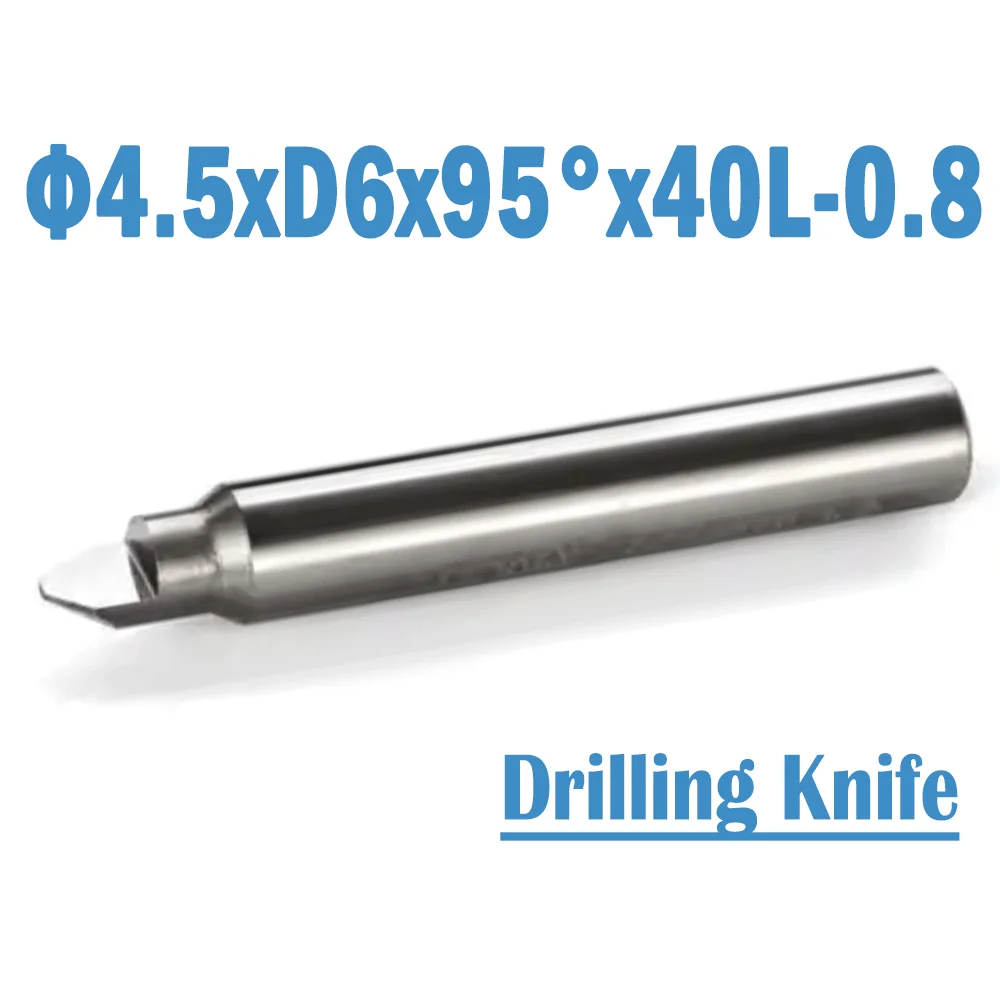 2 Pcs/lot Φ4.5xD6x95°x40L-0.8 Universal 55 Series Carbide Semi-circular Key Cutter Flat Drilling Knife For 363/333L/339/369