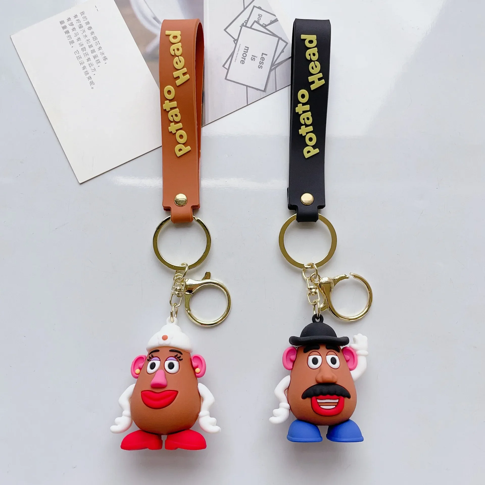 Disney Cartoon Funny Toy Story Mr.Potato Head Keychain for Women Men Fans Backpack Bag Accessories Keys Holder Gifts