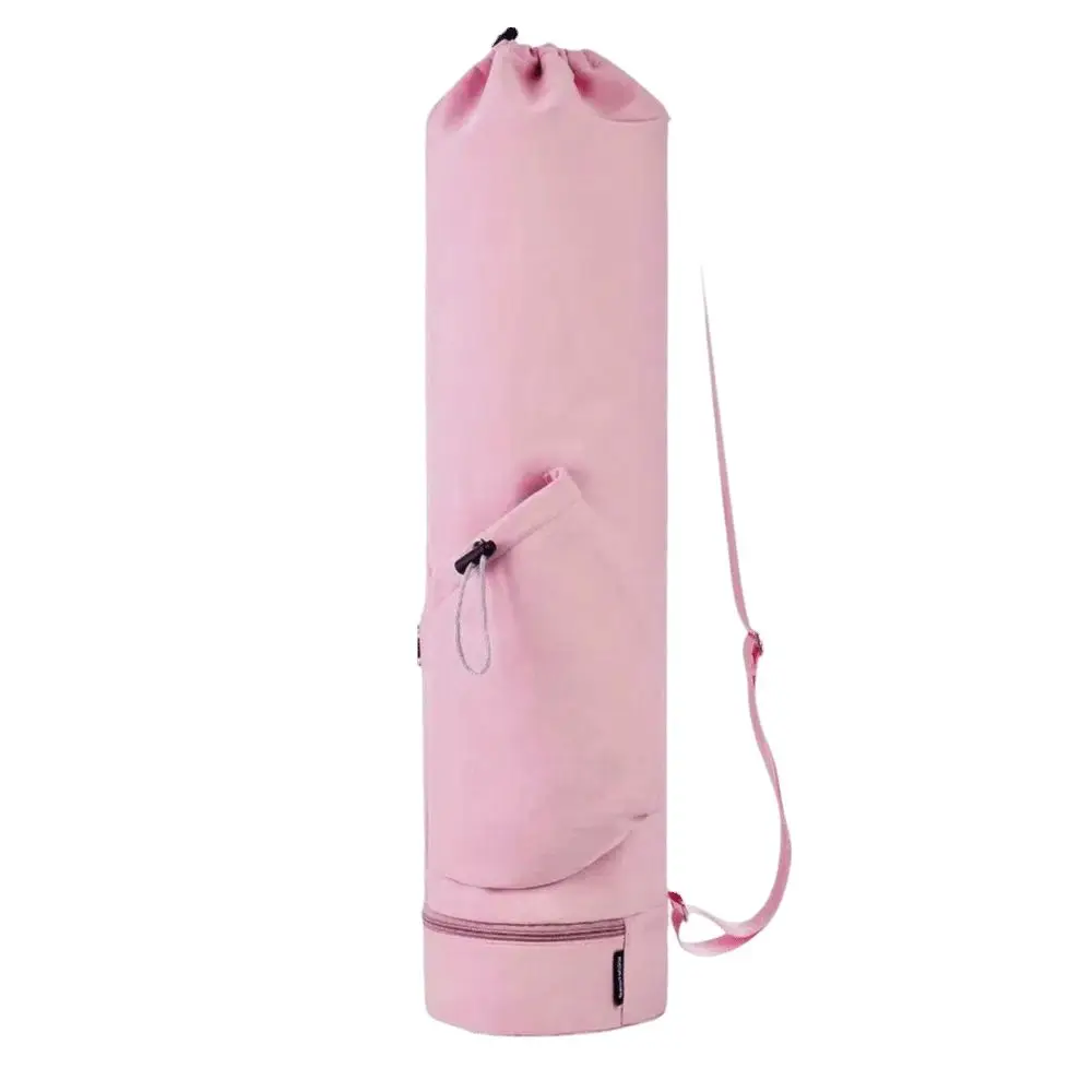 Large Capacity Yoga Mat Bag Waterproof Drawstring Breathable Sports Bag Portable Adjustable Shoulder Straps Exercise Storage Bag