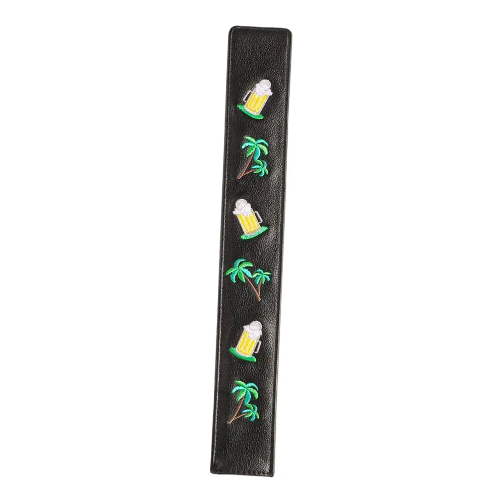 Golf Alignment Stick Cover PU Leather Golf Rod Protector for Outdoor Aiming Exercise Practice Swing Training Golf Supplies