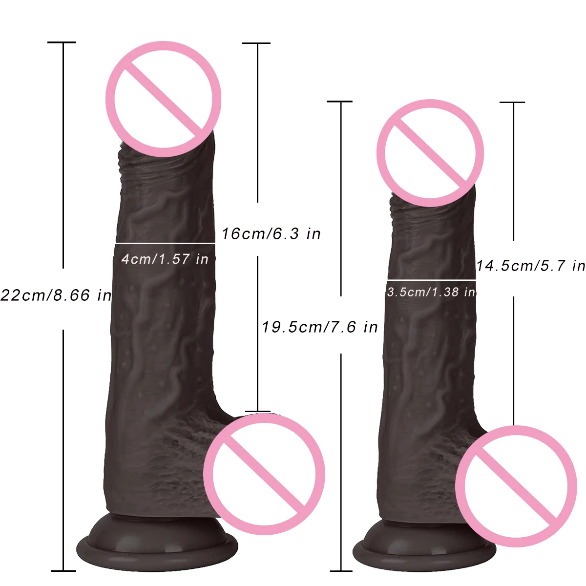 7/8 inch Black Dildo Vibrator Dildos Female Masturbation Sex Toys for Women Telescopic Penis Vagina Anal for Adults Stimulator