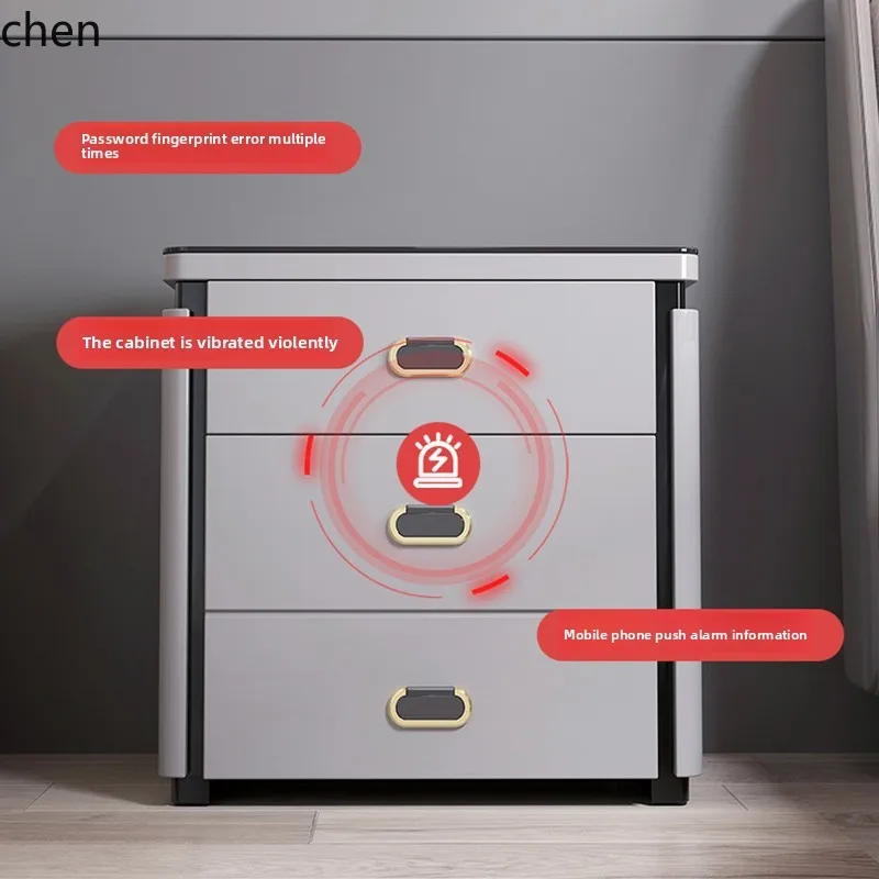 

ZML safe bedside table integrated small household anti-theft safe smart bedside safe