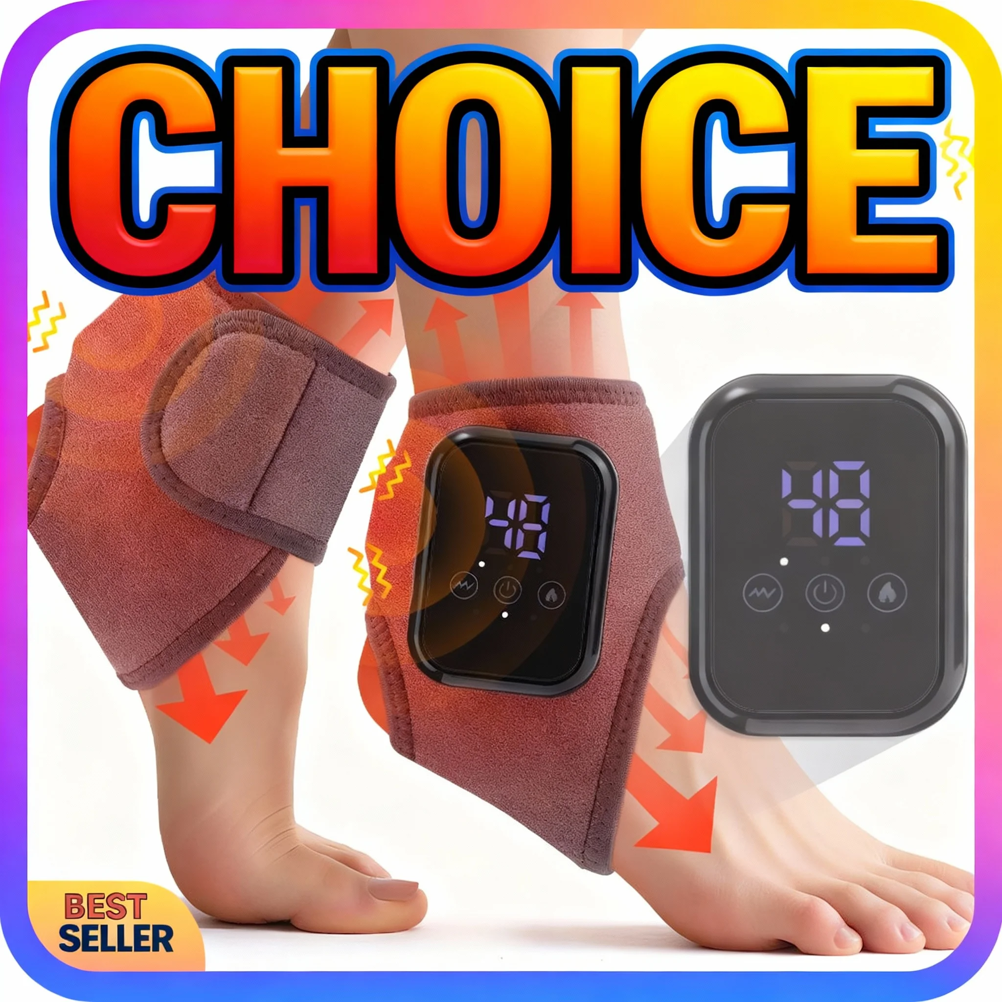 

Rechargeable Hot Compress Vibration Foot Massager Ankle Joint Protection Heating Strap Ankle Massager Ankle Heated Brace Wrap