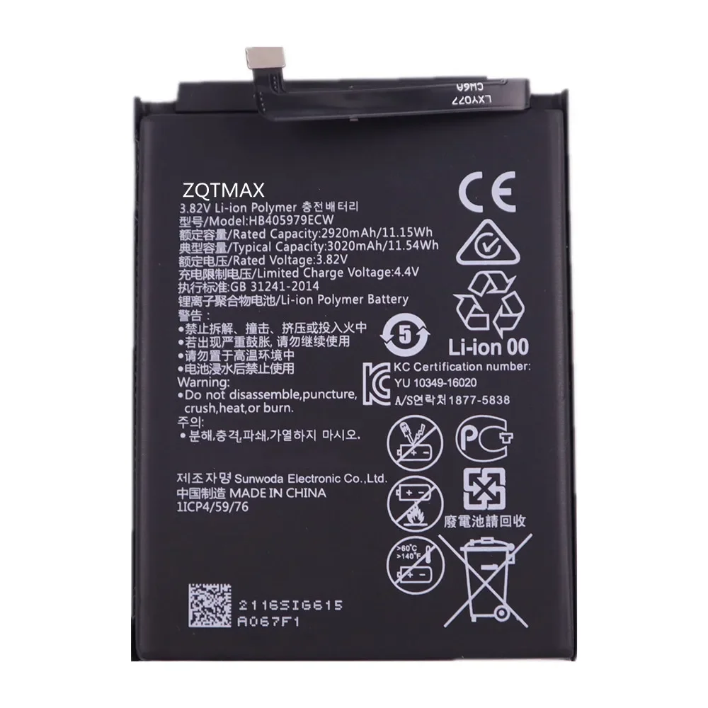 HB405979ECW Battery For Huawei Honor 9S 7A 6A 6C 8A Pro 8S Prime P9 Lite Mini Y6 Y6s Y5 Lite Prime Y5p Enjoy 6s Nova Lite 2017