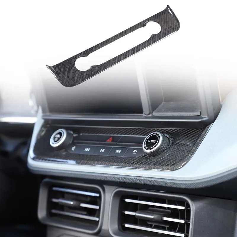 

1 шт., настоящее углеродное волокно для Ford Maverick 2022-2024, автомобильная мультимедийная кнопка, декоративная рамка, наклейка, аксессуары для защиты автомобиля