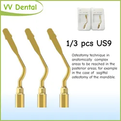 VV Dental 1/3 pcs US9, пьезохирургический резак для пьезохирургии MECTRON, костные инструменты, совместимые с Woodpecker/Mectron/NSK