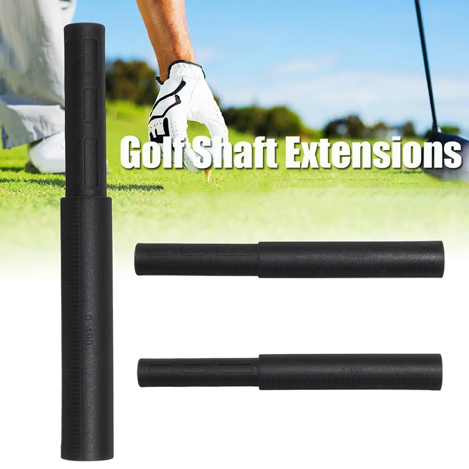 Varilla de extensión Varilla de extensión de golf Punta en espiral Extremo Fuerte dureza 0,520 0,580 2 pulgadas Extensor negro nuevo