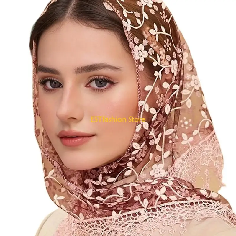 

Y5GC Women Bridal Wrap for Dressing Up Your Outfits Shawl for Wedding Dress Wrap Elegant and Trendy Lace Shawl
