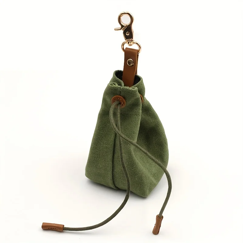 Portable Pet Feeding Bag Fabric Training Bag Outdoor Pet Snack Holder Durable Dog Food Storage Pouch Hands Free Dog Food Carrier