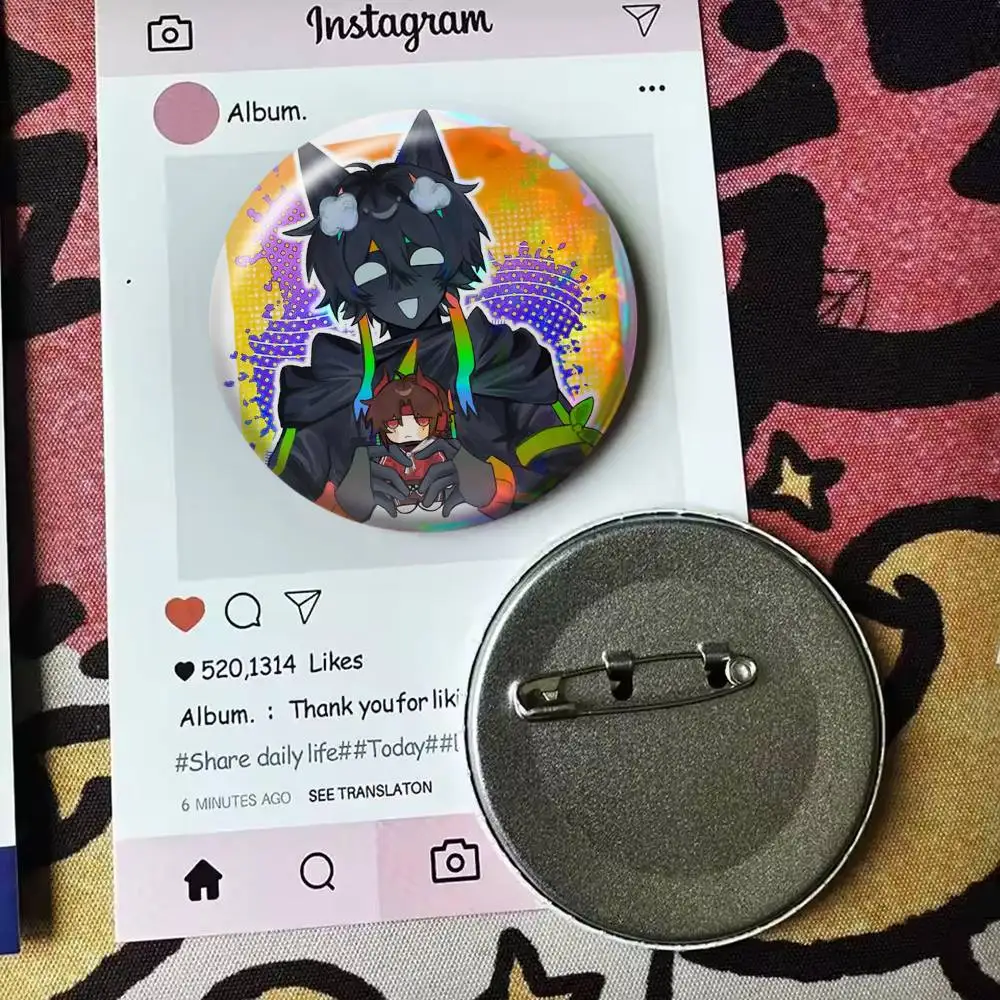 Game SpokeIsHere Spoke   Laser Badge Creative Pins Brooch for Bag Clothes Hat Decor Gifts Fans Collect