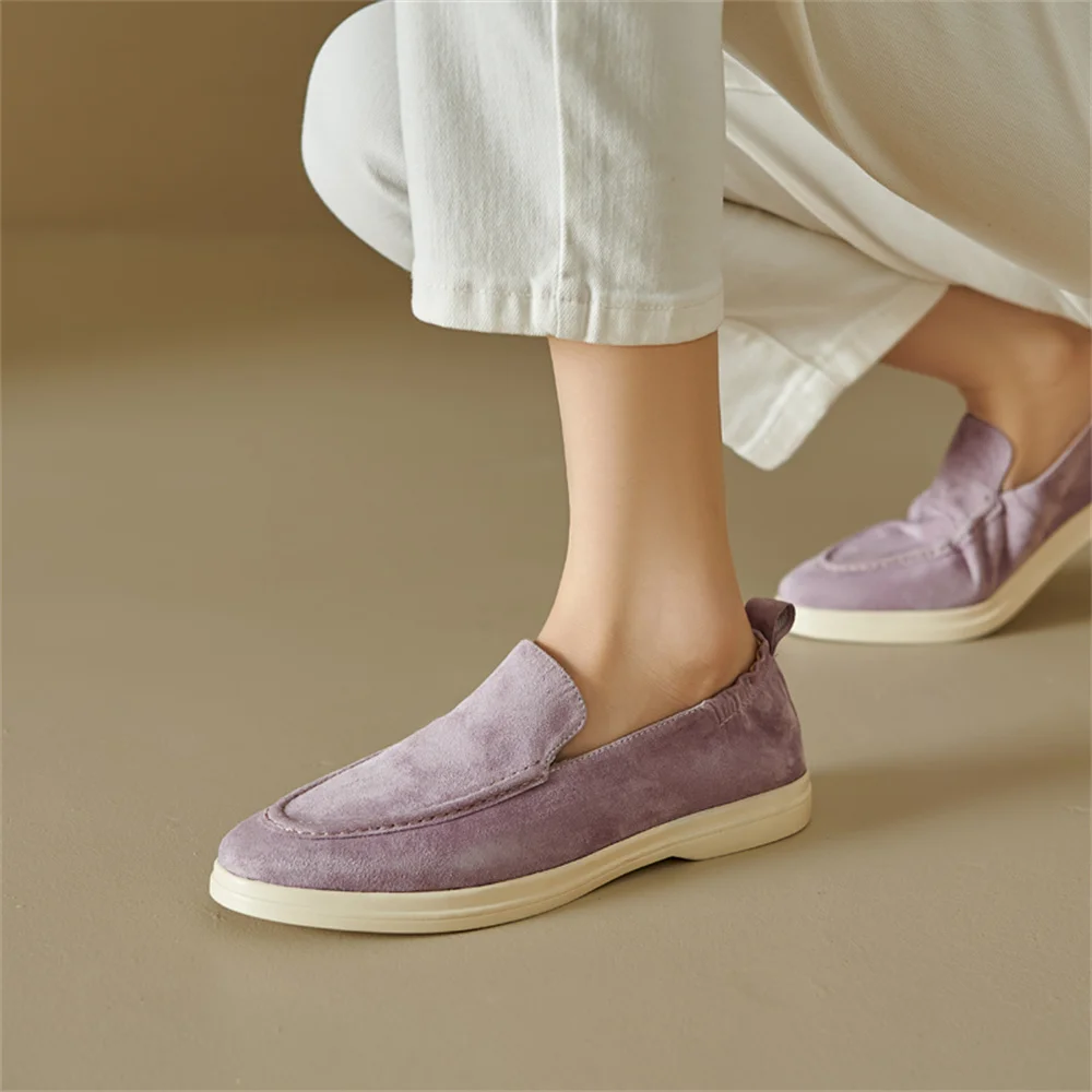 FEDONAS New Women Flats Platforms Suede Leather Shoes Round Toe Fashion Elegant Office Shoes Woman Autumn Casual loafers Shoes